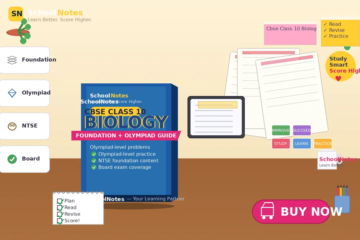 CBSE Class 10 Biology Foundation + Advanced Complete Guide for Board Examinations, SOF Olympiads (NSO, ISO), NTSE Foundation mockup