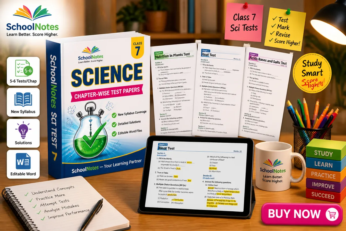 Class 7 Science Chapter-Wise Test Papers | New Syllabus | 5–6 Tests Per Chapter + Solutions | Editable Word Files mockup